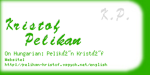 kristof pelikan business card